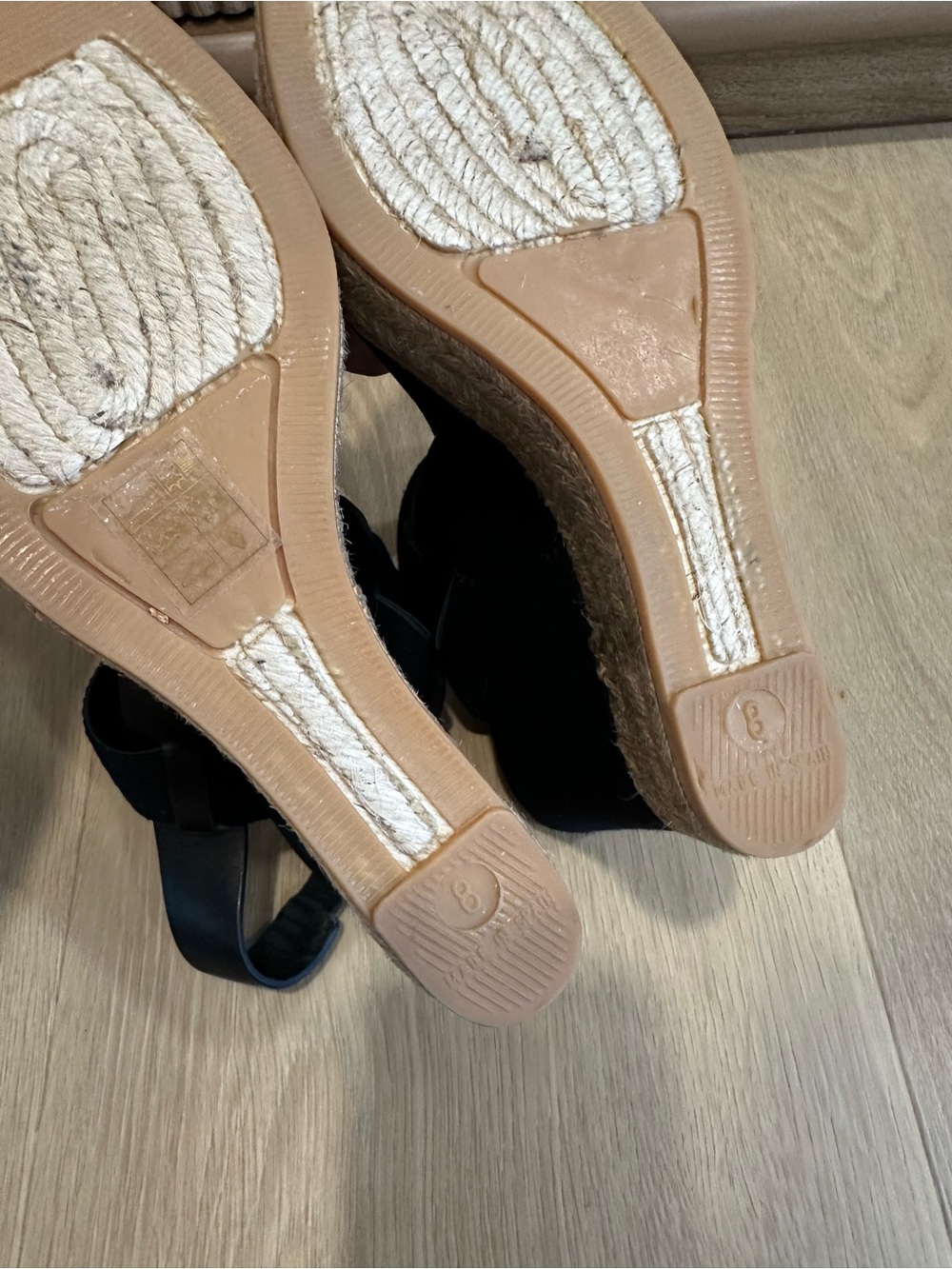 Tory Burch Black Canvas
Espadrille Wedge Sandals 8 - Picture 4 of 7